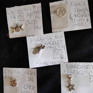 Silver Star and Moon Charms
